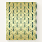 アールデコ金ゴールドグリーン1920sエレガントな結婚式プランナー ノートブック (裏面)