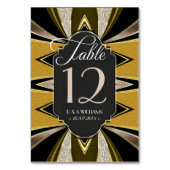 アールデコ金ゴールドコーヒーシャルボードテーブルナンバーカード テーブルナンバー (裏面)