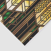 アールデコ金ゴールドステンドグラスのアートワーク小 薄葉紙 (詳細)