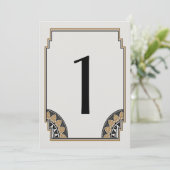 アールデコ金ゴールドテーブル番号1 招待状 (スタンド正面)