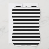 アールデコ金ゴールドバラ、ストライプブライダルシャワーカード 招待状 (裏面)