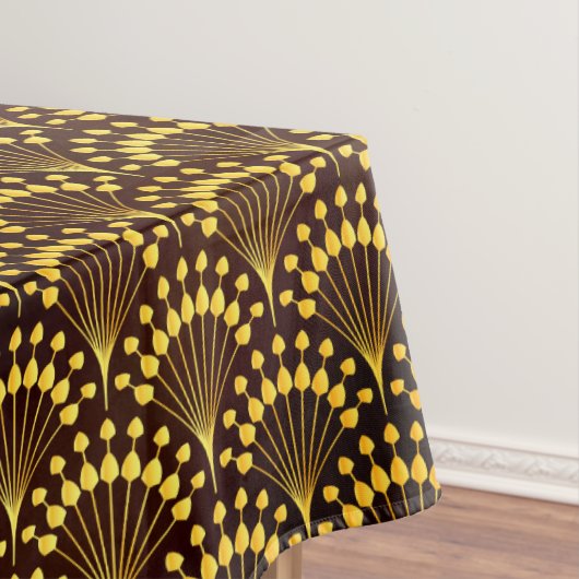 アールデコ金ゴールドファンパターン テーブルクロス (インサイチュ)