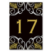 アールデコ金ゴールドフェスティバルリーフヴィンテージシックホリデイ テーブルナンバー (正面)