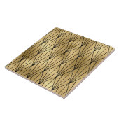 アールデコ金ゴールドブラックのデコ陶磁器タイル タイル (側面)