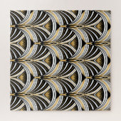 アールデコ金ゴールドブラックエレガンス: Roaring Twenties ジグソーパズル (横)