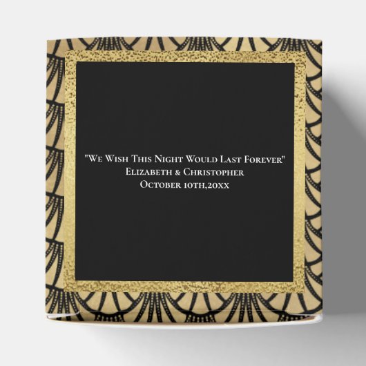 アールデコ金ゴールドブラックギャツビー1920結婚年代 フェイバーボックス (上部)