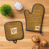 アールデコ金ゴールドブラックヴィンテージコレクシモダンョン 鍋つかみ&鍋敷きセット (トップダウン)