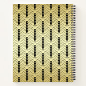 アールデコ金ゴールドブラック1920sエレガントなウェディングプランナー ノートブック (裏面)