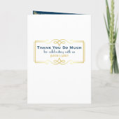 アールデコ金ゴールドブルーEntourage Order of Ceremony プログラム (裏面)