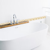 アールデコ金ゴールドホワイトジオメトエレガントリカル タイル