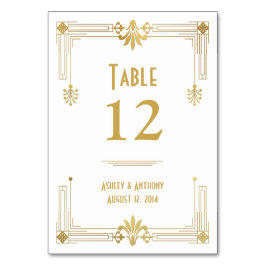 アールデコ金ゴールドホワイトローアリング20結婚s テーブルナンバー