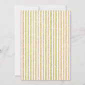 アールデコ金ゴールドポップ・アートのホワイトフィズンインク新年パーティー 招待状 (裏面)