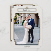 アールデコ金ゴールドポーサンキュー3 サンキューカード (正面/裏面)