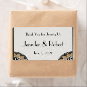 アールデコ金ゴールドポーズウォーターボトルラベル ラベル (インサイチュ)