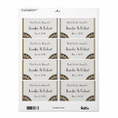 アールデコ金ゴールドポーズウォーターボトルラベル ラベル (フルシート)