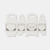 アールデコ金ゴールドポー結婚式の引き出物ボックス フェイバーボックス (折り畳みなし)