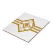 アールデコ金ゴールドマスタードイエロージオメト縁どリ タイル (側面)