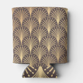 アールデコ金ゴールドミニマル：ジオメトリックラグジュアリ 缶クーラー (裏面)