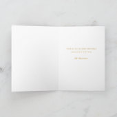 アールデコ金ゴールドリーフ季節のごあいさつホリデーカード シーズンカード (内部)