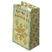 アールデコ金ゴールド及びティール（緑がかった色）フランスの装飾美術 スモールペーパーバッグ (裏面アングル)