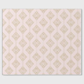 アールデコ金ゴールド淡い色のとピンク ラッピングペーパー (フラット)