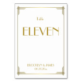 アールデコ金ゴールド素晴らしギャツビー結婚のテーブル番号 テーブルナンバー (裏面)