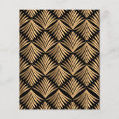 アールデコ金ゴールド素晴らしブラック結婚ギャツビーのメニュー (裏面)