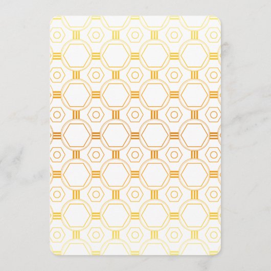 アールデコ金ゴールド結婚のメニューカード メニュー (裏面)