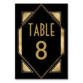アールデコ金ゴールド結婚ブラック テーブルナンバー (裏面)