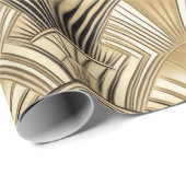 アールデコ金ゴールド黒 ラッピングペーパー (ロールコーナー)