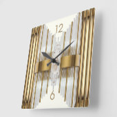 アールデコ金ゴールド スクエア壁時計 (傾斜)