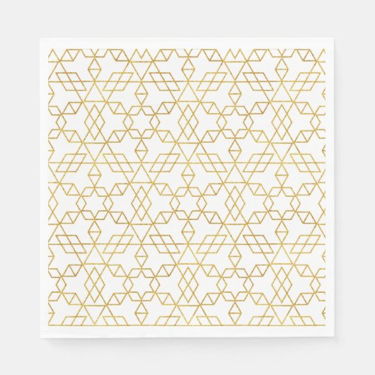 アールデコ金ゴールド スタンダードランチョンナプキン (正面)
