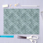 アールデコ銀ティール（緑がかった色） コンテンポラリー 薄葉紙 (クラフト)