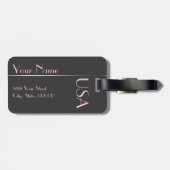 アールデコ鍛錬鉄2トラベルラゲッジタグ ラゲッジタグ (裏面横)