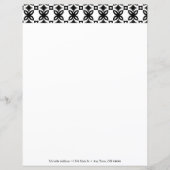 アールデコ開花パーソナライズされた紙シート (正面)