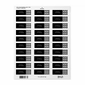 アールデコ開花差出人住所ラベル ラベル (フルシート)