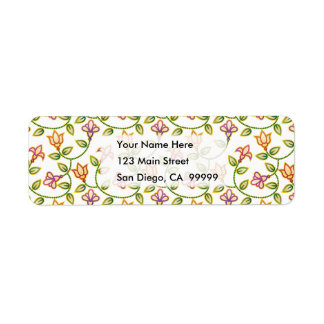 アールデコ離れ花、ビーズ任意の色の背景 ラベル