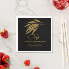 アールデコ離れ金ゴールドブストライプラック結婚ズ スタンダードカクテルナプキン