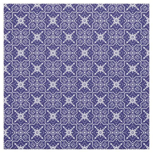 アールデコ青と白の抽象芸術並べ  ファブリック (見本)