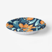 アールデコ青橙花 ペーパーボウル (傾斜あり)