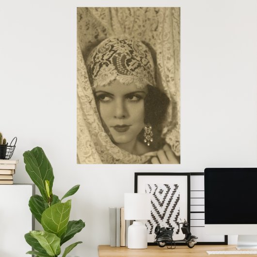 アールデコ顔 ポスター (ホームオフィス)