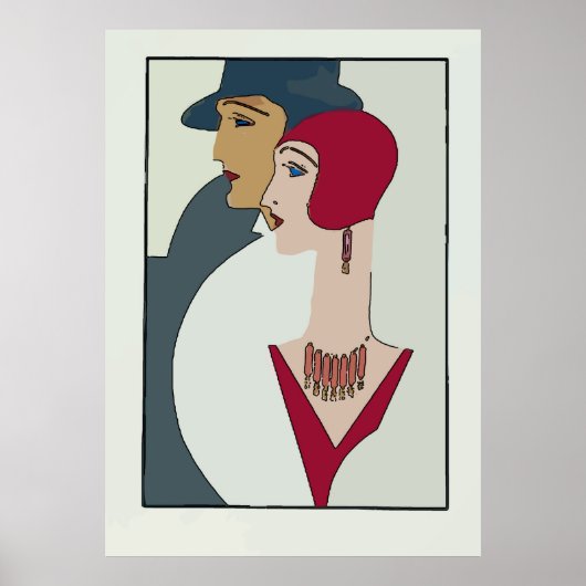 アールデコ顔、追加文字 ポスター (正面)