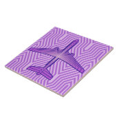 アールデコ飛行機、紫とラベンダー タイル (側面)