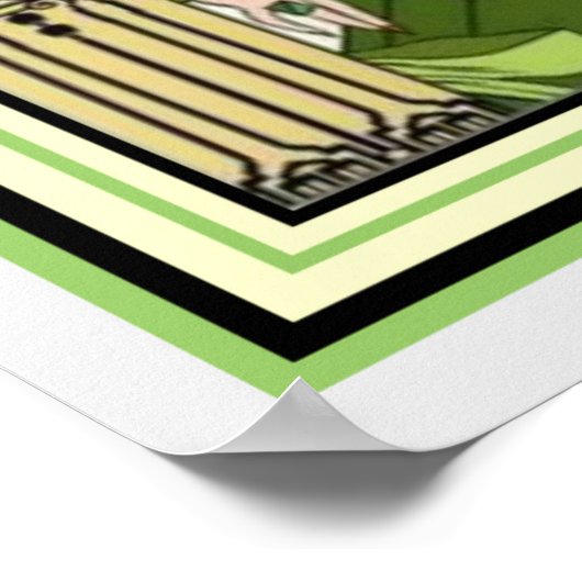 アールデコ鮮やかファッションAd 16 x 20 ポスター (角)