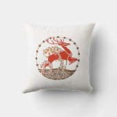 アールデコ鹿の円 クッション (裏面)