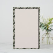 アールデコ黒タン文房具 便箋 (スタンド正面)