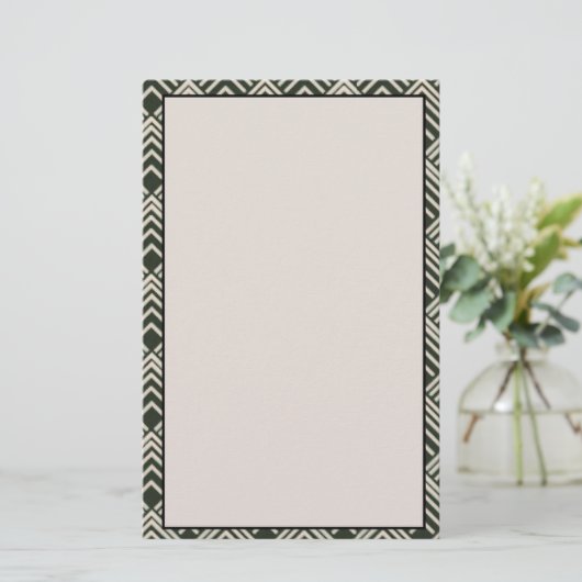 アールデコ黒タン文房具 便箋 (スタンド正面)