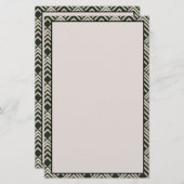 アールデコ黒タン文房具 便箋 (正面/裏面)