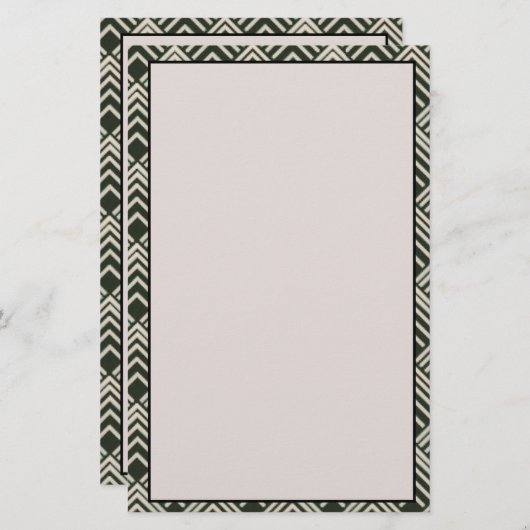 アールデコ黒タン文房具 便箋 (正面/裏面)