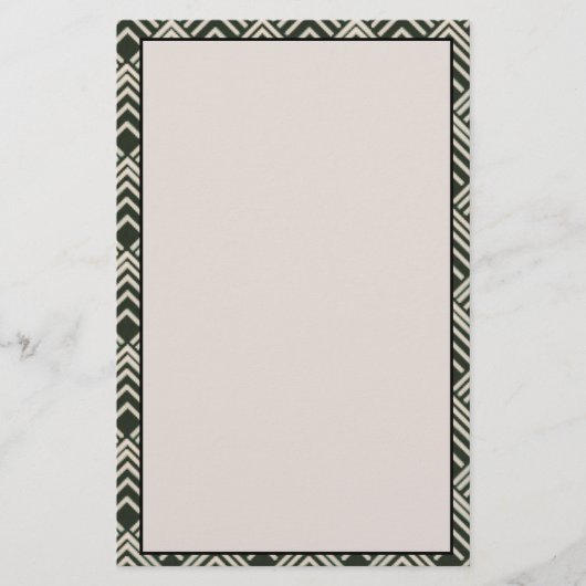 アールデコ黒タン文房具 便箋 (正面)